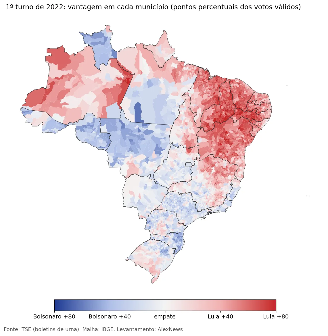 mapa-2022-1turno Eleição de 2022 por município: como votou a sua cidade
