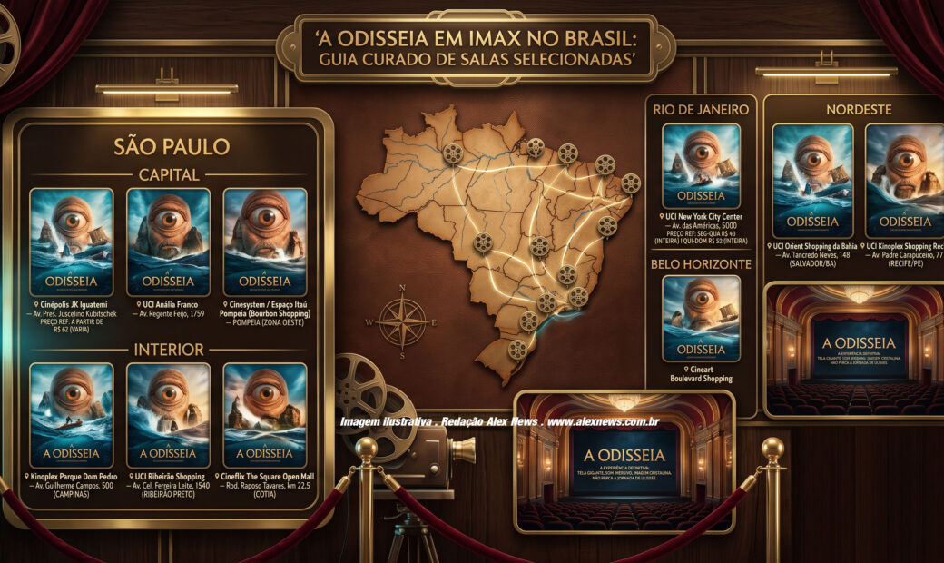 Alex News — Onde assistir A Odisseia em IMAX no Brasil: todas as salas por cidade, endereços e preços — Entretenimento
