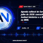 Agenda cultural de Curitiba em julho de 2026: concertos gratuitos, festival folclórico e a Bienal no MON