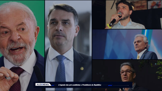 Reta pré-campanha: o que fazem Lula, Flávio, Renan Santos, Caiado e Zema às vésperas das convenções de 2026