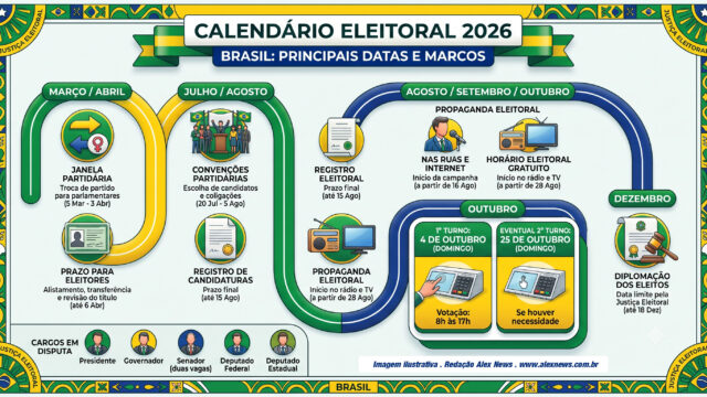 Calendário eleitoral 2026: todas as datas que importam, das convenções ao segundo turno
