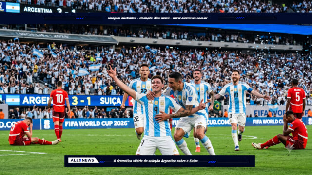 Argentina sofre, vence a Suíça por 3 a 1 na prorrogação e encara a Inglaterra na semifinal