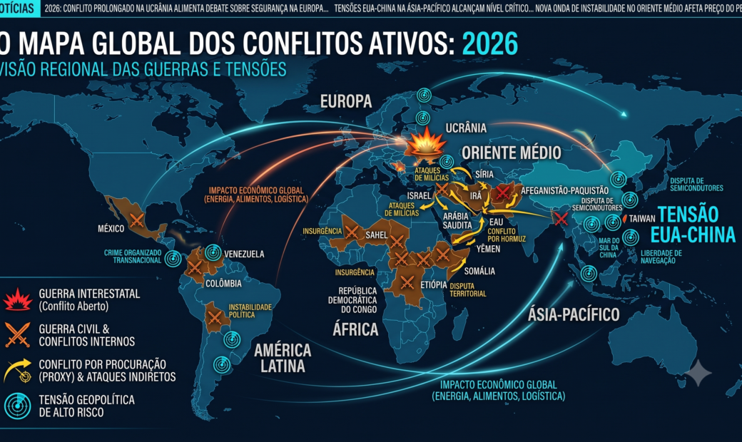 Alex News — O mapa das guerras em 2026: todos os conflitos ativos no mundo, região por região — Mundo