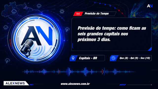 Previsão do tempo: como ficam as seis grandes capitais nos próximos 3 dias