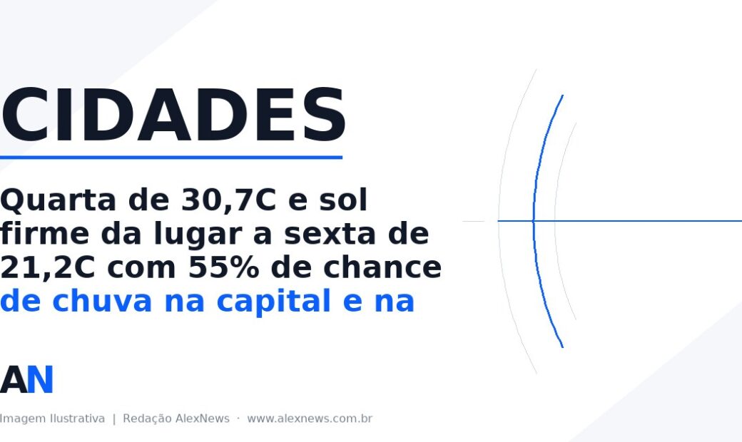 Alex News — Previsão do tempo no Rio de Janeiro: de 30,7°C na quarta a 21,2°C na sexta, com chuva na virada — Cidades