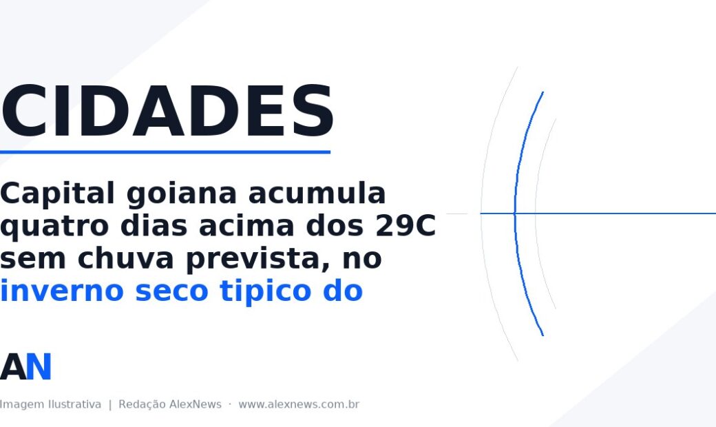 Alex News — Previsão do tempo em Goiânia: calor firme e sem chuva, com 31,9°C na sexta-feira — Cidades