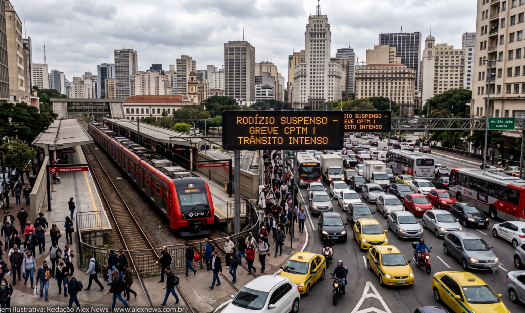 Alex News — Greve da CPTM entra no segundo dia e Prefeitura de São Paulo suspende o RODÍZIO na cidade – Confira os detalhes. — Cidades