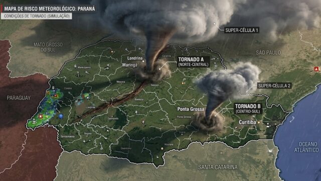 Simepar confirma dois tornados no Paraná em menos de 8 horas