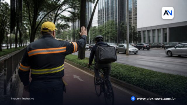 Bike comum também leva multa em SP: o caso do entregador da Faria Lima